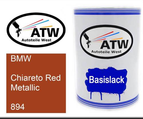 BMW, Chiareto Red Metallic, 894: 500ml Lackdose, von ATW Autoteile West.